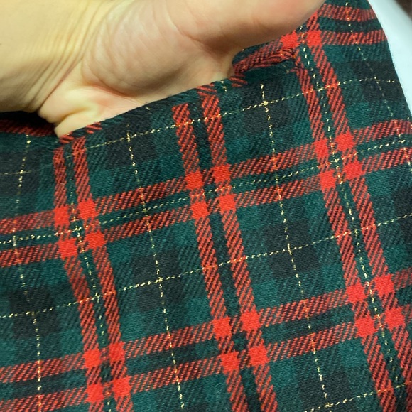 Wool Christmas Blazer 2 Button Red/Green/Gold Plaid Women’s Size 14 Shoulder Pad - Picture 7 of 13